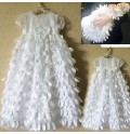 Robe blanche de cérémonie/baptême petite fille 3-24 mois
