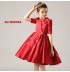 Tailored girl formal dress red