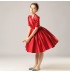 Tailored girl formal dress red
