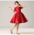 Tailored girl formal dress red