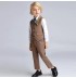 Ensemble de cérémonie pour enfant / garçon 5 pièces 90 - 160cm marron