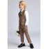 Completo cerimonia bambino / ragazzo 5 pz 90 - 160cm marrone