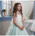 Robe de cérémonie avec traîne détachable pour fille
