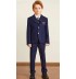 Boy formal suit 6 pcs blue navy or dark grey