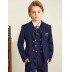 Boy formal suit 6 pcs blue navy or dark grey