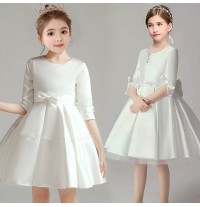 Vestito bambina ragazza comunione bianco 2 varianti