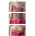 Vestito cerimonia ricamato per bimba ragazza fucsia
