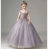 Flower girl embroidered formal dress lilac