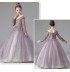 Robe brodée de cérémonie fille-demoiselle d'honneur lilas