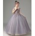 Flower girl embroidered formal dress lilac