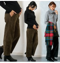 Wide leg maternity sherpa lined winter trousers