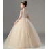 Robe brodée de cérémonie fille-demoiselle d'honneur Champagne