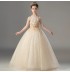 Robe brodée de cérémonie fille-demoiselle d'honneur Champagne