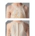 Robe brodée de cérémonie fille-demoiselle d'honneur Champagne
