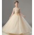 Robe brodée de cérémonie fille-demoiselle d'honneur Champagne