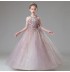 Robe brodée de cérémonie fille-demoiselle d'honneur lilas