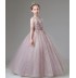Robe brodée de cérémonie fille-demoiselle d'honneur lilas
