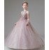 Robe brodée de cérémonie fille-demoiselle d'honneur lilas