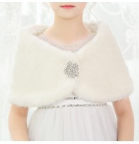 Bolerino bianco invernale bambina ragazza