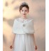 Bolerino bianco invernale bambina ragazza pelliccia finta