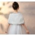 Bolerino bianco invernale bambina ragazza pelliccia finta