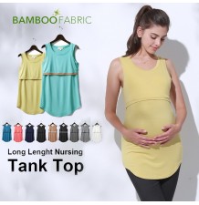 Top Canotta Premaman Allattamento in fibra di Bambù 