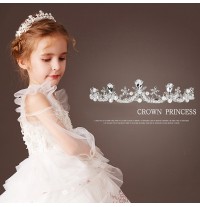 White * silver tiara for girl