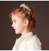 White * silver tiara for girl