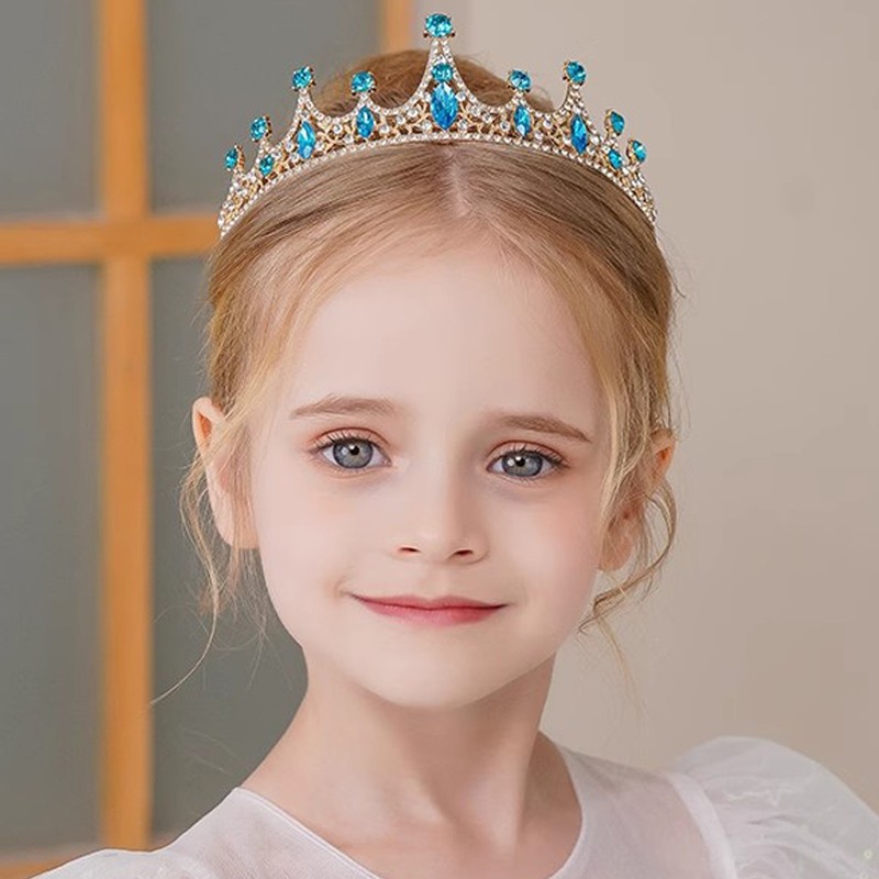 Coroncina per bambina ragazza colore blue porpora