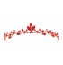 Joli bandeau avec des fleurs et des feuilles rouges.