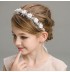 Headband with white flowers