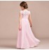 Flower girl long formal dress pink 110-160cm or customized