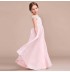 Flower girl long formal dress pink 110-160cm or customized