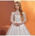 Vestito cerimonia bambina ragazza bianco o avorio su misura