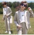Completo bambino / ragazzo 2 pz 110-160cm Beige Nero Grigio