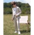 Ensemble tenue pour garçon 2 pièces 110-160 cm beige noir gris