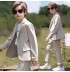 Completo bambino / ragazzo 2 pz 110-160cm Beige Nero Grigio