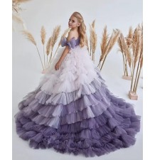 Robe longue formelle personnalisée pour jeunes filles en fleur