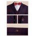 Boy formal suit 5 pcs 80-170cm blu plaid scarlet plaid