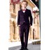 Boy formal suit 5 pcs 80-170cm blu plaid scarlet plaid