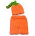 Costume de bébé en tricot modèle citrouille de Halloween