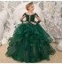 Vestito cerimonia bambina verde su misura