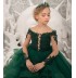 Vestito cerimonia bambina verde su misura