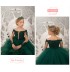Vestito cerimonia bambina verde su misura