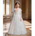 Girl long formal dress white communion 2 kinds length