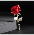 Red rose pin