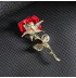 Broche rose rouge
