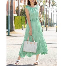 Robe élégante à volants pour maternité et allaitement