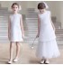 Two way use giirl formal dress white red