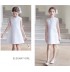 Double usage robe de cérémonie pour fille blanc rouge